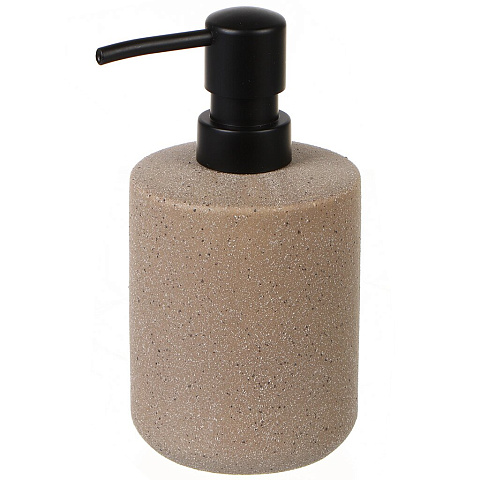 Дозатор для жидкого мыла Камень, керамика, 8х16 см, 380 мл, бежевый, CE2470AA-LD