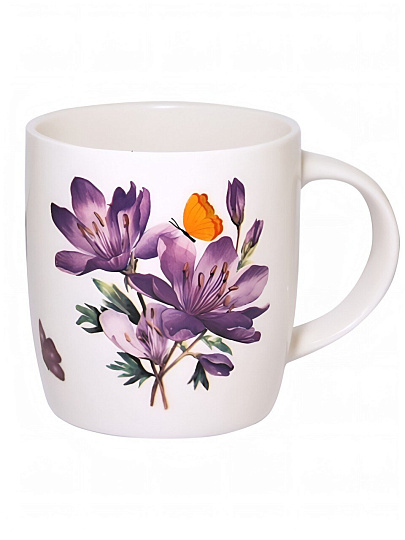Кружка фарфор, 360 мл, Цветы, МФК, MFK20458, в ассортименте