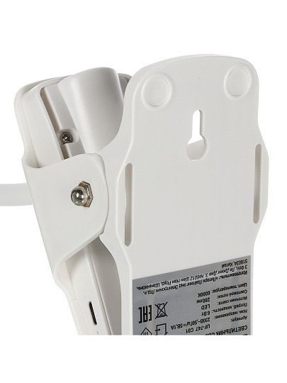 Светильник настольный 6 Вт, белый, абажур белый, Ultraflash, UF-747 C01, 14479, 3 уровня яркости