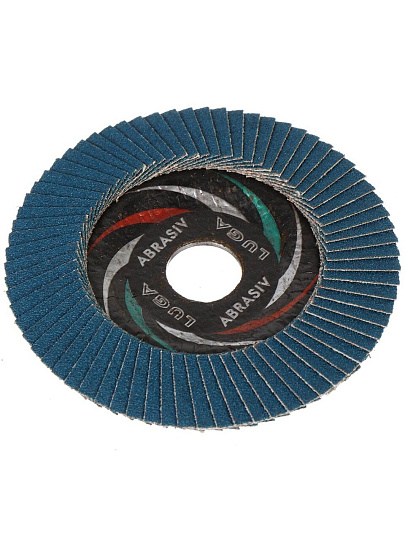 Круг лепестковый торцевой КЛТ2 для УШМ, LugaAbrasiv, диаметр 115 мм, посадочный диаметр 22 мм, зернистость ZK80, шлифовальный