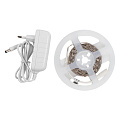 Лента светодиодная SMD 5050, 30 светодиодов/метр, 12 В, 7.2 Вт, IP20, 3 м, адаптер, General Lighting Systems, GLS-5050-30-7.2-12-IP20-PRO-3-3-KIT, 501621