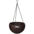 Кашпо 5 л, 34х34х20.9 см, круглое, коричневое, Ola Dom, Rattan - фото 6