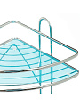 Полка для ванной металл, настенная, 2 яруса, угловая, 33х23 см, хром, Y3-763 - фото 4