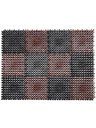 Коврик грязезащитный, 42х56 см, прямоугольный, щетина, черно-коричневый