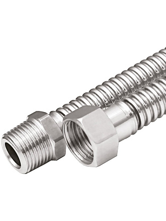 Подводка для газа 1/2''х0.6 м, г-ш, сильфон, AquaLink