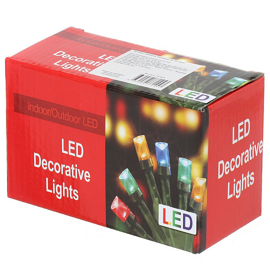 Фонарь садовый Гирлянда, на солнечной батарее, грунтовый, пластик, 7м, 50 ламп