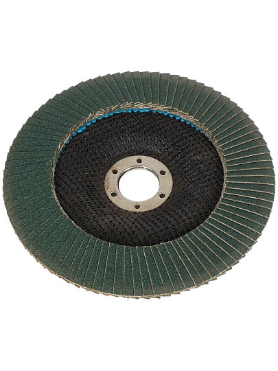 Круг лепестковый торцевой КЛТ1 для УШМ, LugaAbrasiv, диаметр 150 мм, посадочный диаметр 22 мм, зернистость ZK80, шлифовальный