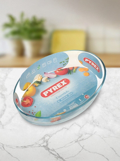 Форма для запекания стекло, 21х30 см, 2 л, овальная, Pyrex, Smart cooking, 345B000/5044