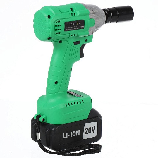 Гайковерт аккумуляторный, Zitrek, Crusher 20-Li, ударный, 20 В, 4 А.ч, Li-ion, 200 Н-м, кейс, 1 АКБ, 3200 уд/мин
