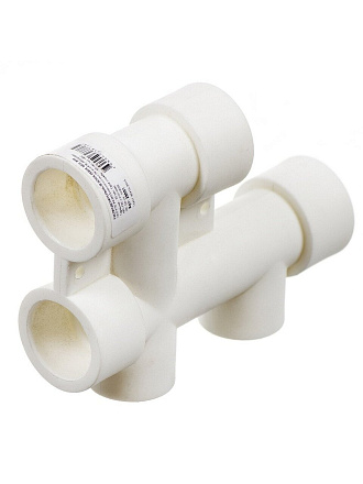 Распределительный блок полипропилен, d25 мм, белый, РосТурПласт