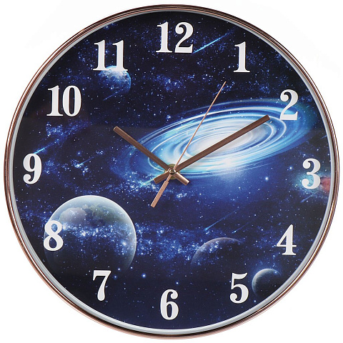 Часы настенные, кварцевые, 30 см, круглые, полимер, Y4-6877