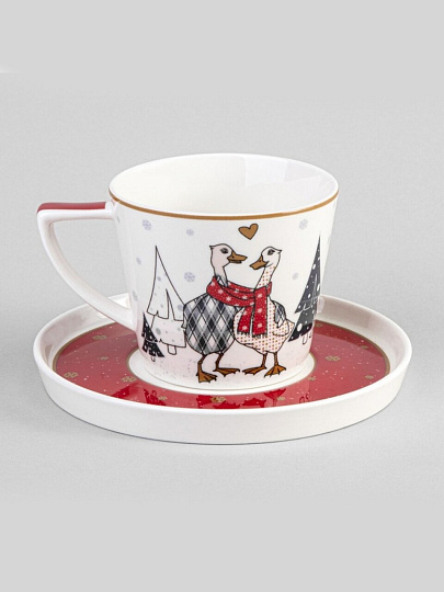 Чайная пара фарфор, 2 предмета, на 1 персону, 250 мл, Lefard, Family Christmas, 425-161