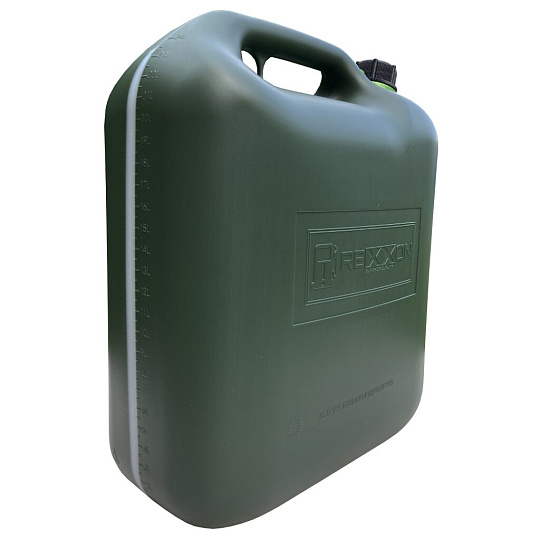 Канистра пластик, для топлива, 20 л, прямоугольная, с мерной шкалой, шланг внутри, крышка с детской защитая, DIY, Rexxon