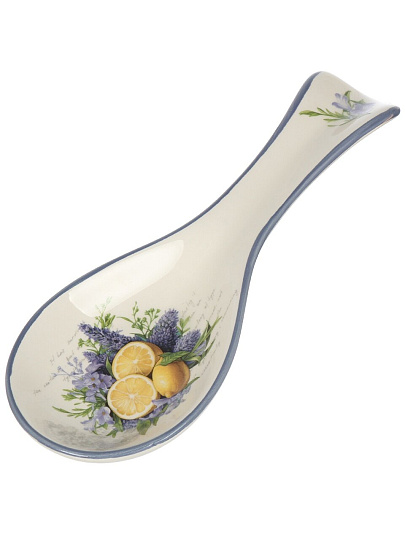 Подставка для ложки, доломит, фигурная, 9х24.7 см, Daniks, Лаванда