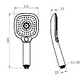 Лейка для душа, пластик, 11х25.3 см, 3 режима, хром, Lemark, LM1014C - фото 2
