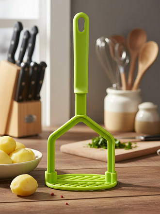 Картофелемялка кулинарная, нейлон, 25х10х7.5 см, навеска, лайм, HouseLoft, Fresh, Y4-11200