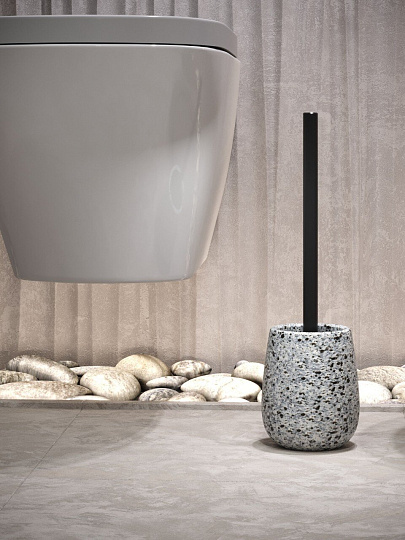 Ерш для туалета Zenfort, Granite, напольный, 37.5x11x11, керамика, 106669