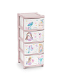 Комод детский 4 ящика, Единорог, 38х48х98 см, Альтернатива, для девочек, М1240 - фото 6