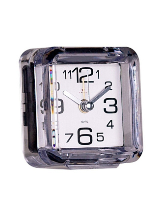 Будильник кварцевый, корпус прозрачный, Классика, В1-001