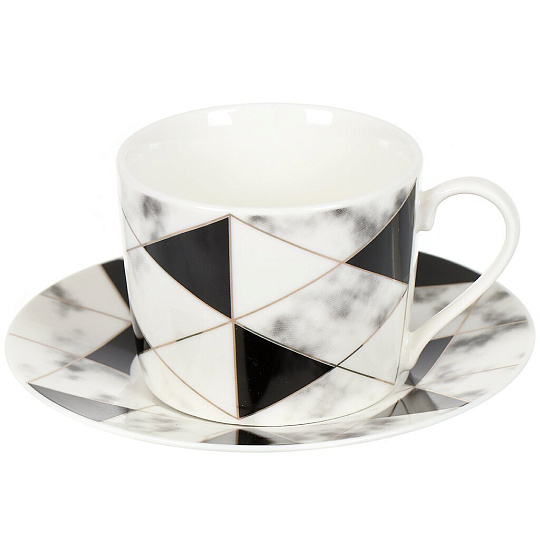 Чайная пара керамика, 2 предмета, на 1 персону, 220 мл, Daniks, Кассиопея