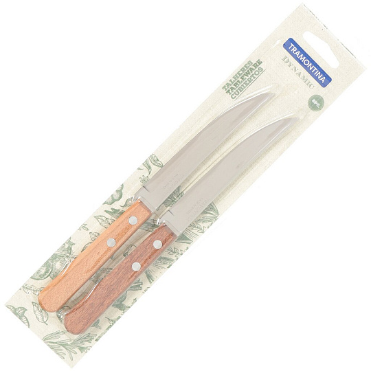 Нож кухонный Tramontina, Dynamic, для стейка, нержавеющая сталь, 12.5 см, рукоятка дерево, 22321/205-TR