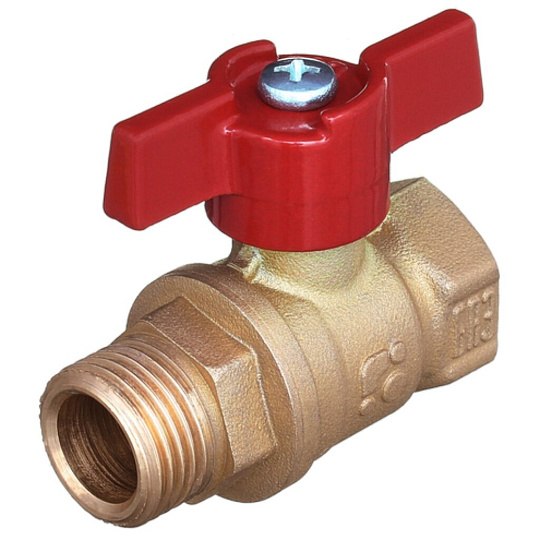 Кран для воды, 1&quot;, г-ш, ручка-бабочка, БАЗ