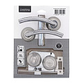 Комплект для двери Фабрика Замков, FZ SET 04L 170 BK SN/CP 5/10, 115082, ручка в комплекте, матовый никель - фото 3