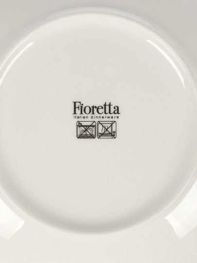 Тарелка суповая, фарфор, 22 см, круглая, Fiesta, Fioretta, TDP722, белая