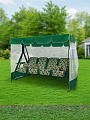 Качели садовые 4-местные, 265х143х176 см, 380 кг, Arno, Дефа Люси, раскладываются в кровать, с москитной сеткой, зеленые, 2017-КД-58, металл