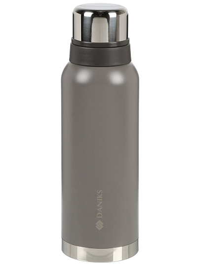 Термос нержавеющая сталь, 1 л, узкая горловина, Daniks, Эгида, колба нержавеющая сталь, серый, DBR-1200