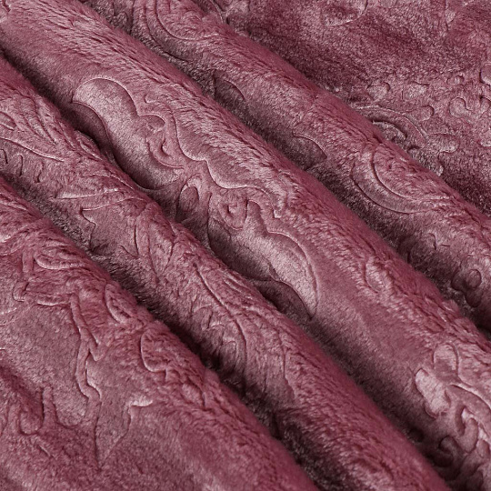 Плед 2-спальный, 180х200 см, велсофт жаккард, 100% полиэстер, Cleo, Парма, розовый, 180/151-OP