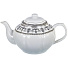 Набор чайный фарфор, 13 предметов, на 6 персон, 220 мл, чайник 1200 мл, металлическая подставка, Венера белый с серебром, 114-17051 - фото 4