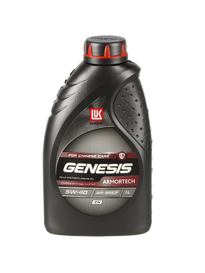 Масло моторное полусинтетическое, 5W40, Лукойл, Genesis Armortech CN, 1 л, 3473440