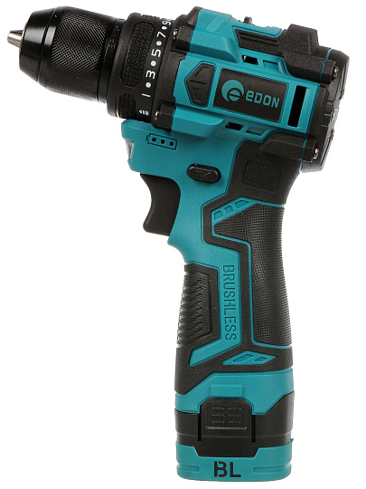 Дрель-шуруповерт аккумуляторный, Edon, AD-16CBL, бесщеточный, 16 В, кейс, 28006