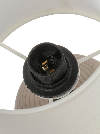 Светильник настольный E14, 40 Вт, коричневый, абажур белый, Rivoli, Sheron, 7044-503, керамика