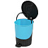 Контейнер для мусора пластик, 8 л, круглый, педаль, голубой, Dunya Plastik, 01061 - фото 2