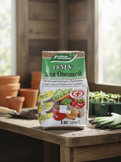 Удобрение для овощей, органоминеральное, 1 кг, БХЗ