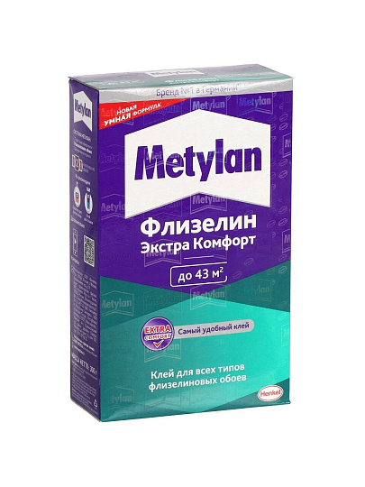 Клей для флизелиновых обоев, Metylan, Флизелин Экстра Комфорт, 300 г, 2719339/3000296