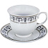 Набор чайный фарфор, 13 предметов, на 6 персон, 220 мл, чайник 1200 мл, металлическая подставка, Венера белый с серебром, 114-17051 - фото 2