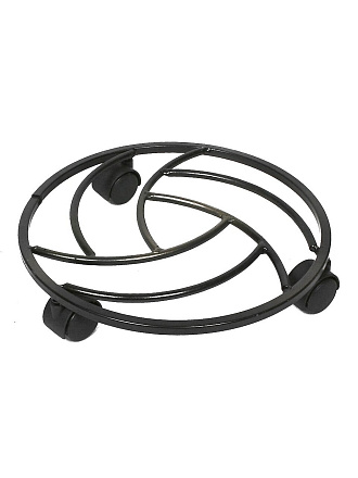 Цветник напольный, металл, подставка, на трех колесах, 31 х 6 см