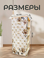 Комод 4 ящика, Барокко, 38х48х93 см, слоновая кость, РП-421 - фото 4