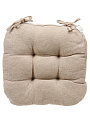 Сиденье мягкое 100% полиэстер, 40х40 см, бежевое, с завязками, A140086 - фото 4