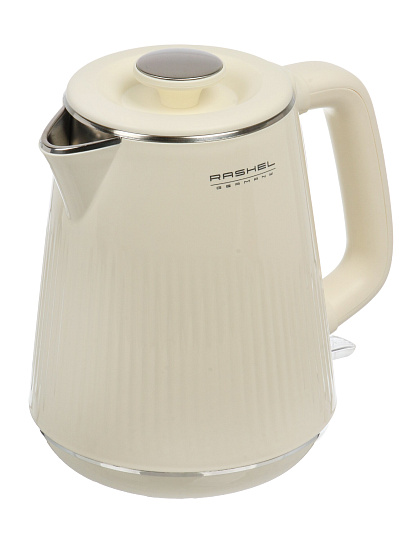 Чайник электрический RasheL, R-420-18, белый, 1.8 л, 1800 Вт, скрытый нагревательный элемент, нержавеющая сталь