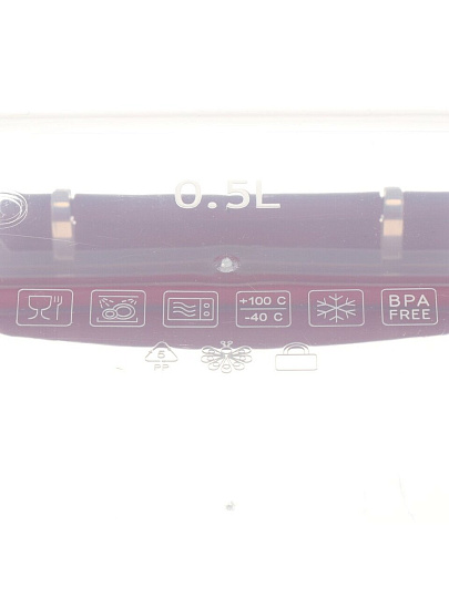 Контейнер пищевой пластик, 0.5 л, 5.8 см, красный, герметичный, Полимербыт, Butterfly Bright, 437815900