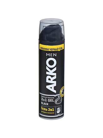 Гель для бритья и умывания, Arko Men, Black, 200 мл, 506892