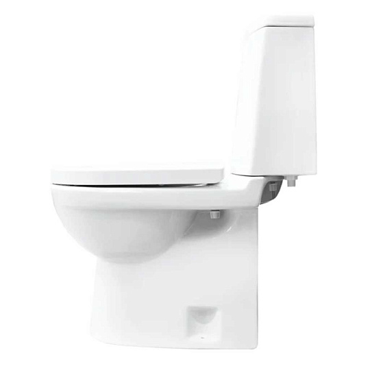 Унитаз-компакт Sanita Luxe, Next, горизонтальный выпуск, дюропластовое сиденье, 2 режима, мультилифт