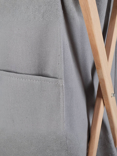 Корзина для белья, 39х62 см, прямоугольная, дерево, текстиль, серая, Y4-7886