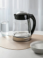 Чайник электрический Energy, E-251, черный, 1.7 л, 2200 Вт, скрытый нагревательный элемент, стекло