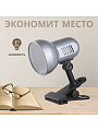 Светильник настольный на прищепке, E27, 40 Вт, серебристый, абажур серебристый, Camelion, H-035 C03 - фото 2