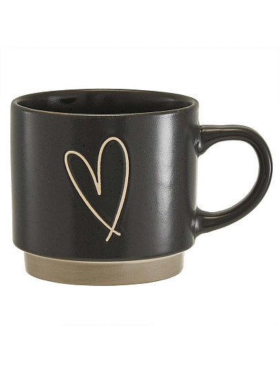 Набор кружек керамика, 4 шт, 400 мл, Love, Ф11-053L/4, металлическая подставка